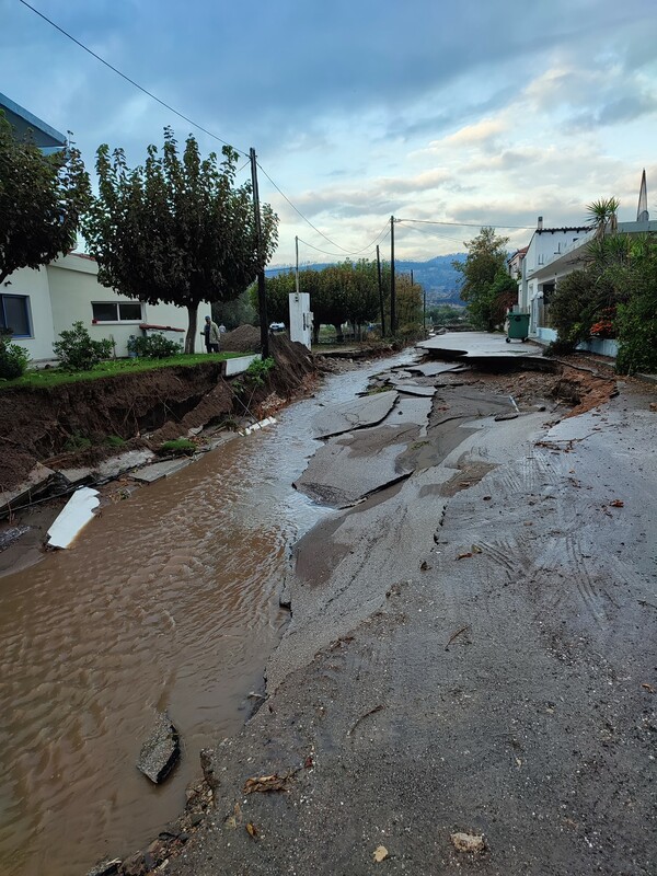 Βόρεια Εύβοια: Εικόνες καταστροφής από το πέρασμα της κακοκαιρίας