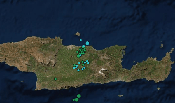 Κρήτη: Τρεις σεισμοί, μέσα σε λίγα λεπτά, κοντά στο Ηράκλειο