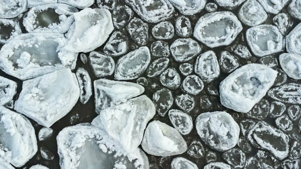 Mysterious ice formations showed up in Chicago this week