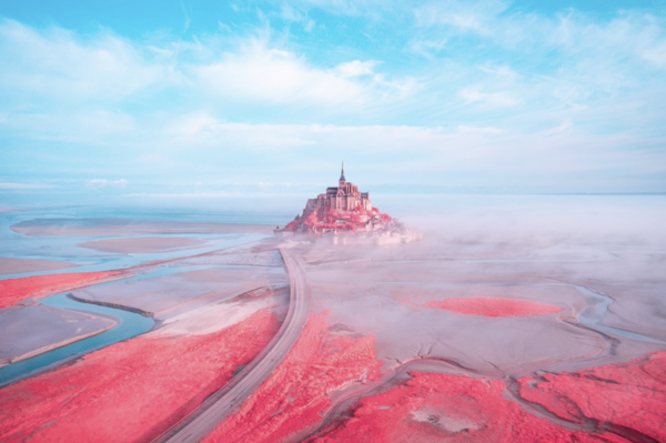 Infrared Photos Capture Breathtaking Views of France in Cotton-Candy Pink Hues