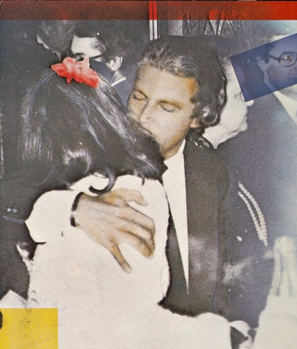 onassis roussel wedding kiss