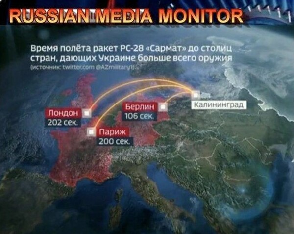 «Ένας πύραυλος Sarmat και η Βρετανία δεν θα υπάρχει πια»: Σενάρια πυρηνικού πολέμου σε ρωσική εκπομπή 