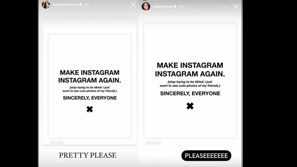 Το νέο Instagram δεν άρεσε σε Κιμ Καρντάσιαν και Κάιλι Τζένερ: «Μην προσπαθείτε να γίνετε TikTok»