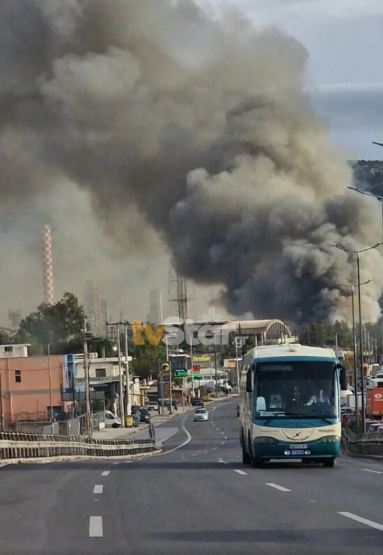 Ασπρόπυργος: Φωτιά σε εταιρεία διαχείρισης αποβλήτων- Μήνυμα του 112