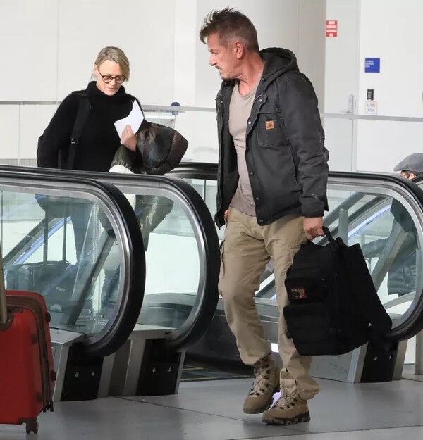 Sean Penn and Robin Wright Seen Together for First Time in Years at Los Angeles Airport