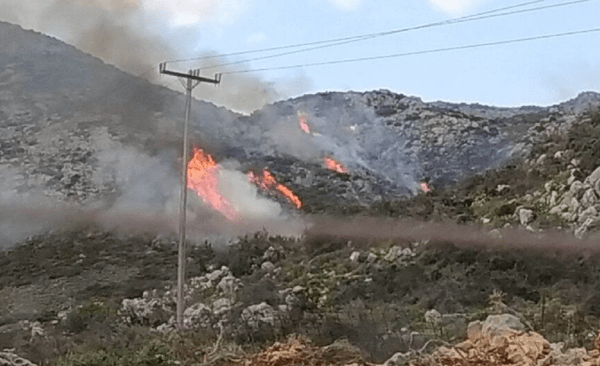 Φωτιά στα Μέγαρα-35 πυροσβέστες και δύο αεροσκάφη 