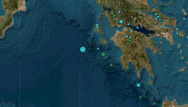 Σεισμός 4,4 Ρίχτερ ανοιχτά της Ζακύνθου