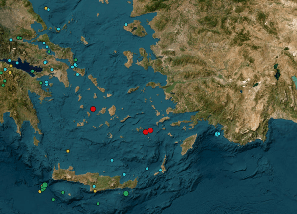 Σεισμός 3,9 Ρίχτερ- Σε θαλάσσιο χώρο ανοιχτά της Ρόδου