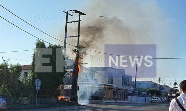 Ζάκυνθος: Φωτιά σε πυλώνα της ΔΕΗ – Χωρίς ρεύμα μεγάλο τμήμα του Λαγανά