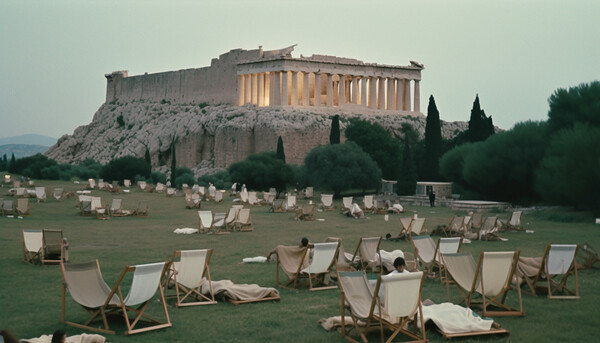 Athens Surreal: Μια σουρεαλιστική εικόνα της Αθήνας με αισθητική Γουές Άντερσον και τη βοήθεια της τεχνητής νοημοσύνης