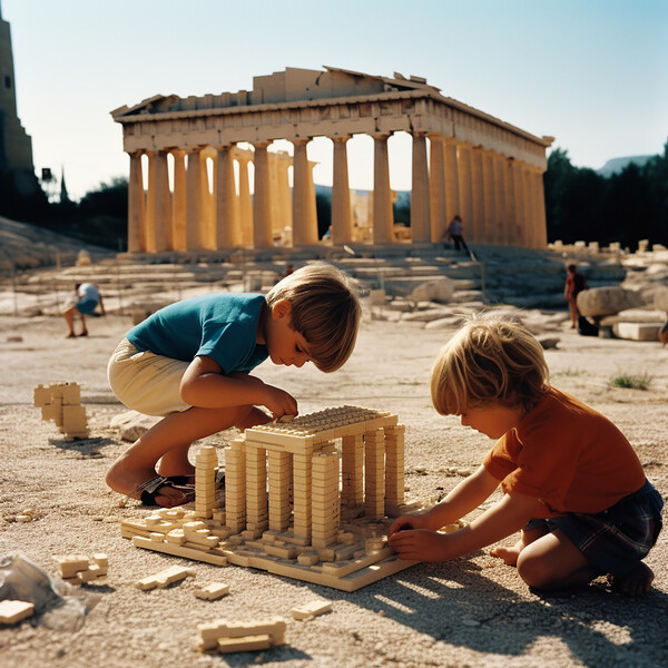 Athens Surreal: Μια σουρεαλιστική εικόνα της Αθήνας με αισθητική Γουές Άντερσον και τη βοήθεια της τεχνητής νοημοσύνης