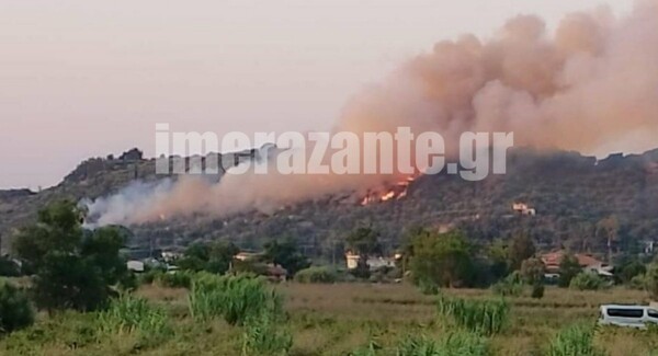 Φωτιά τώρα στη Ζάκυνθο- Κινητοποιήθηκαν και εναέρια μέσα