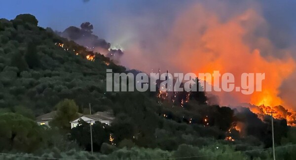 Φωτιά στη Ζάκυνθο: Ενίσχυση των πυροσβεστικών δυνάμεων από την Κυλλήνη