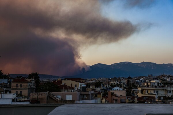 Φωτιά στη Φυλή: Η Ακρόπολη «χάθηκε» από τους καπνούς 