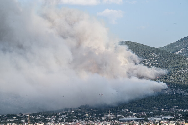 Φωτιά στην Πάρνηθα: Πώς κινείται τώρα το πύρινο μέτωπο