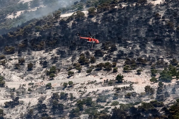 Φωτιά στην Πάρνηθα: Βελτιωμένη εικόνα - Τα υπόλοιπα μέτωπα 