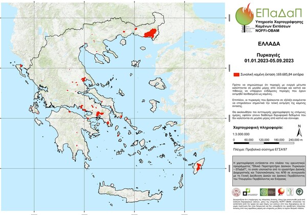 Φωτιές: 1,7 εκατ. στρέμματα έχουν καεί σε 67 δασικές πυρκαγιές από την αρχή του έτους