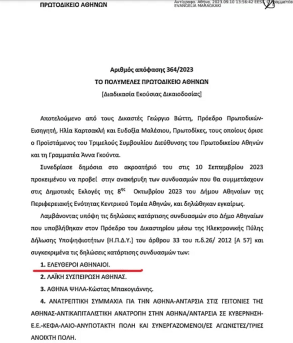 Αυτοδιοίκητές εκλογές 2023: Ο Ηλίας Κασιδιάρης και επίσημα υποψήφιος για τον δήμο της Αθήνας