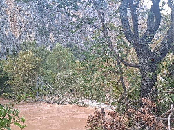 Κακοκαιρία - Γέφυρα Τεμπών: Στα 18 μέτρα το νερό - Οριακή η κατάσταση 