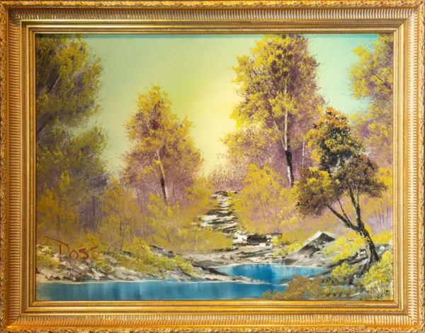 Bob Ross’s canvas from the first The Joy of Painting episode hits the market for .85m