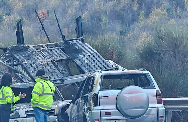 Κοζάνη: Φωτιά σε νταλίκα στην Εγνατία 