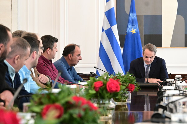 Στο Μαξίμου οι αγρότες, συνάντηση με τον Κυριάκο Μητσοτάκη