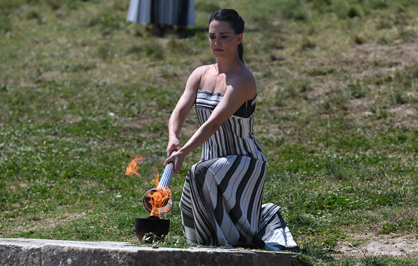 Ολοκληρώθηκε η επίσημη πρόβα της τελετής αφής της Ολυμπιακής Φλόγας στην Αρχαία Ολυμπία