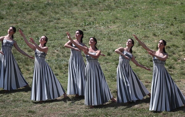 Ολοκληρώθηκε η επίσημη πρόβα της τελετής αφής της Ολυμπιακής Φλόγας στην Αρχαία Ολυμπία