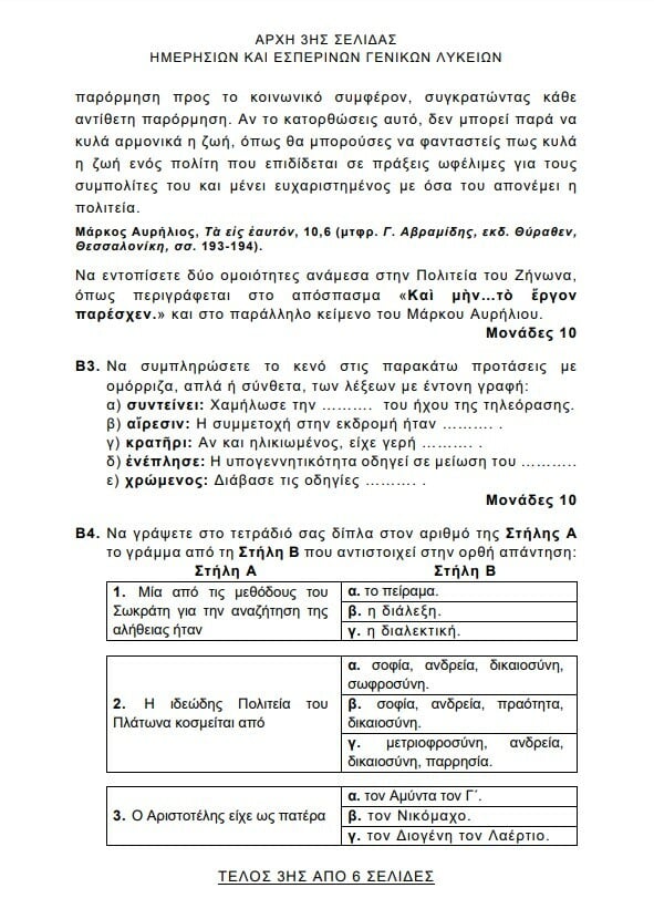 Πανελλήνιες 2024: Τα θέματα στα Αρχαία, τα Μαθηματικά και τη Βιολογία