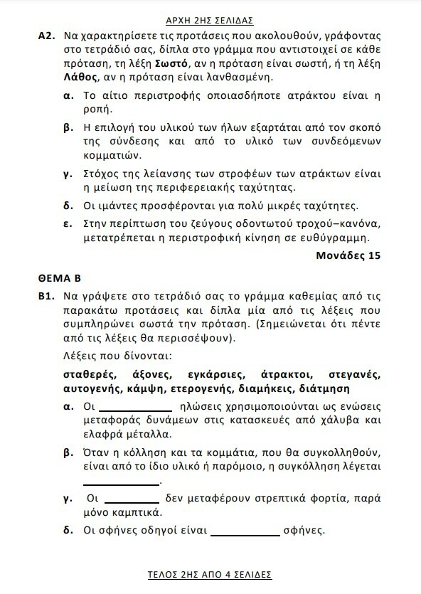 Πανελλήνιες 2024: Τα θέματα στα μαθήματα των ΕΠΑΛ