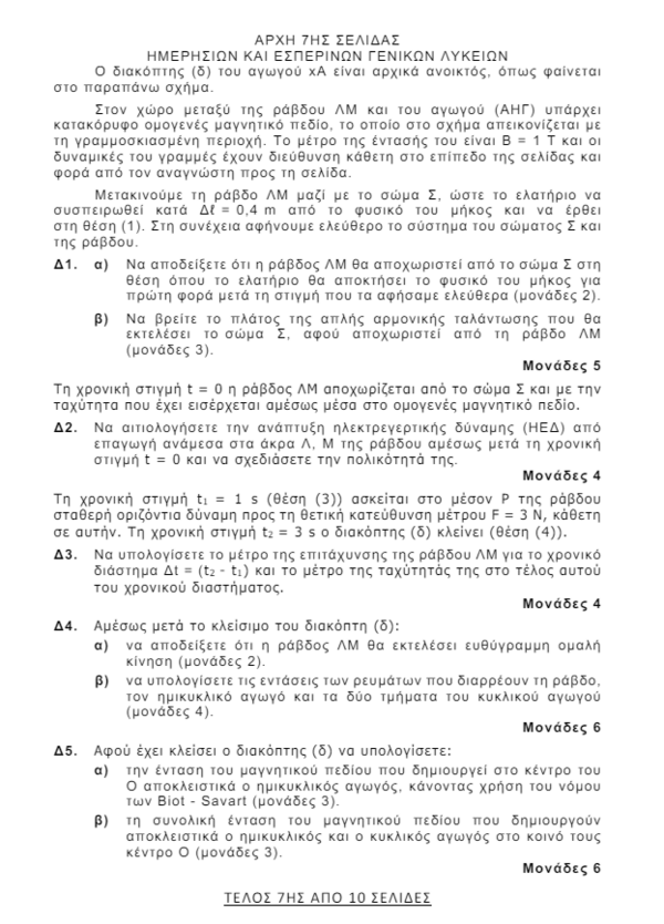 Πανελλήνιες 2024: Τα θέματα σε Ιστορία, Φυσική και Οικονομία