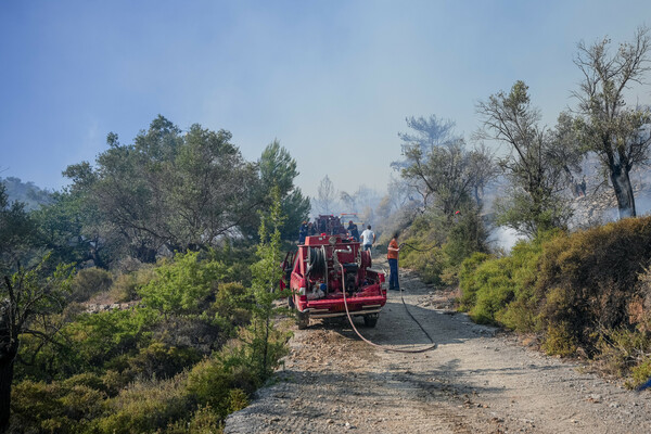 Φωτιά τώρα στην Μυτιλήνη - Καίει σε ελαιώνες στην Μόρια