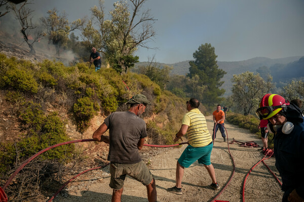 Φωτιά τώρα στην Μυτιλήνη - Καίει σε ελαιώνες στην Μόρια