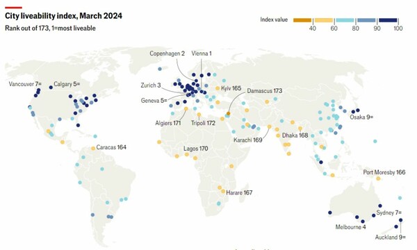 Economist: Οι πιο βιώσιμες πόλεις του κόσμου το 2024