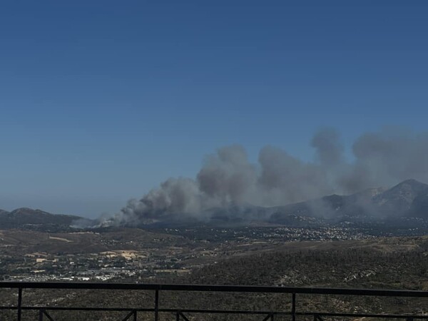 Φωτιά τώρα στη Σταμάτα Αττικής - Μήνυμα 112 για εκκένωση