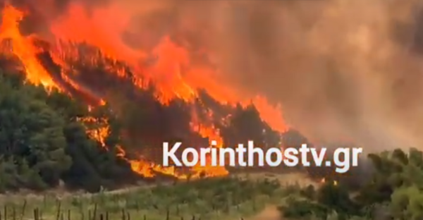 Εκτός ελέγχου η φωτιά στην Κορινθία - Πλησιάζει στη Νεμέα