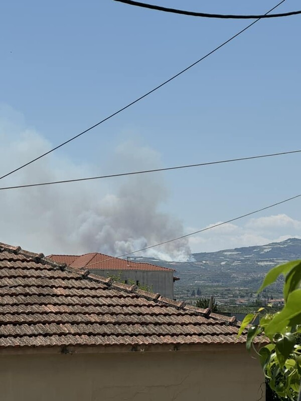 Φωτιά τώρα στη Στιμάγκα Κορινθίας