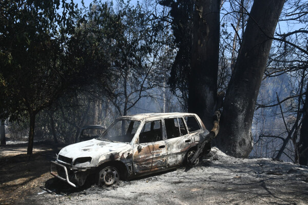 Φωτιά στη Μυτιλήνη: Βρέθηκε απανθρακωμένη σορός σε αυτοκίνητο