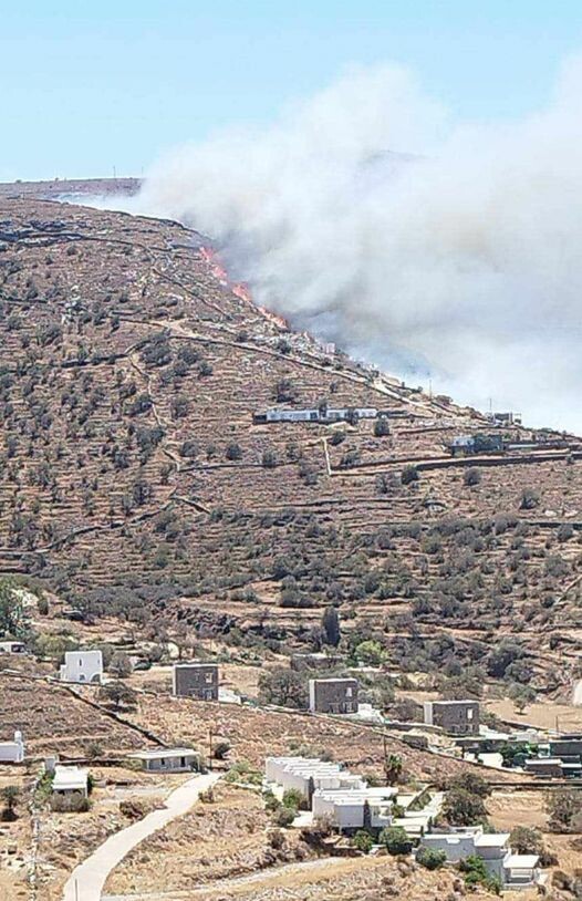 Φωτιά τώρα στη Τζια - 112 για εκκένωση από Λυγιά προς Πήσσες