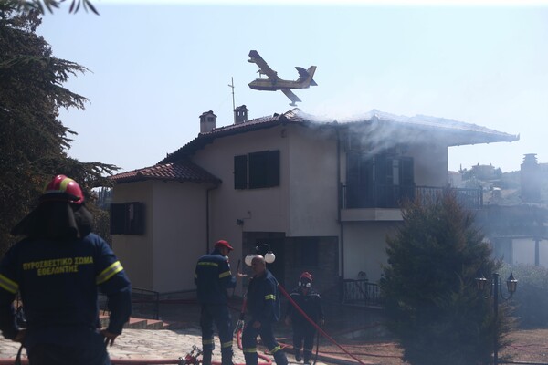 Φωτιά στο Τρίλοφο: Ένας πυροσβέστης στο νοσοκομείο με αναπνευστικά προβλήματα