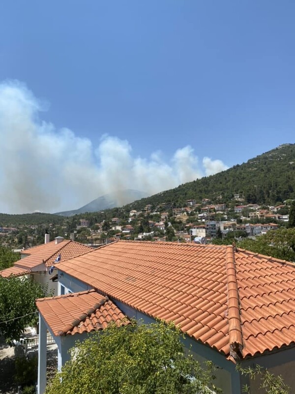 Φωτιά καίει δάσος στις Ερυθρές Αττικής - Ενισχύονται συνεχώς οι πυροσβεστικές δυνάμεις