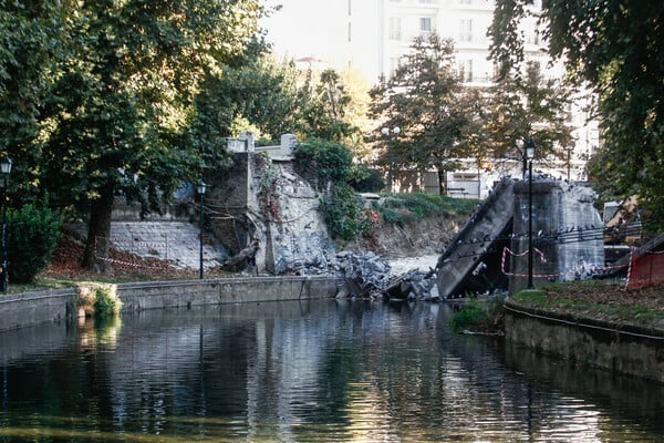 Τρίκαλα: Κατεδαφίζεται η γέφυρα Μαρούγκαινας στον Λιθαίο ποταμό