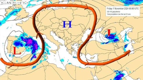 Κολυδάς για τον καιρό του τριημέρου 28ης: «Το (Ω)mega Blocking συνεχίζεται...»