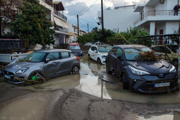 Ρόδος: Εικόνες καταστροφής την επομένη της κακοκαιρίας Bora