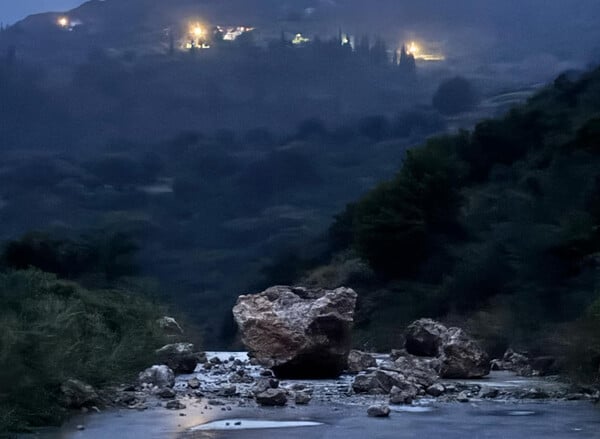 Κακοκαιρία στην Κεφαλονιά - Κατολισθήσεις και ζημιές από τις σφοδρές βροχοπτώσεις