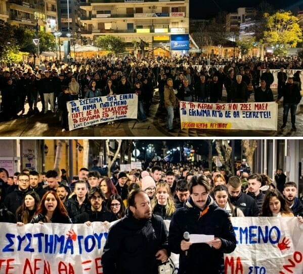 «Δικαιοσύνη»: Χιλιάδες πολίτες στους δρόμους για τα Τέμπη