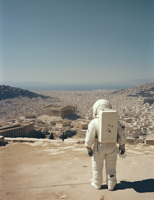 ΤΡΙΤΗ Athens Surreal: Μια σουρεαλιστική εικόνα της Αθήνας με αισθητική Γουές Άντερσον και τη βοήθεια της τεχνητής νοημοσύνης