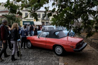 Καλλιστεία παλιών ιταλικών αυτοκινήτων στον πεζόδρομο της Ερμού