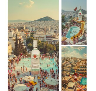 Bacardi on tour: Το Bacardi κάνει τις πιο απρόσμενες εμφανίσεις στην πόλη μέσα από τις εικόνες της Athens Surreal