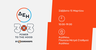 ΔΕΗ 3×3 POWER TO THE HOOD by Eurohoops: Αναδεικνύοντας τους πρωταγωνιστές κάθε γειτονιάς μέσω του μπάσκετ